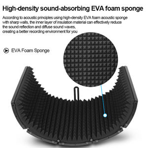 Biner-carcasa insonorizada para grabación de estudio profesional, protector de aislamiento de micrófono, reducción de ruido, <span class=keywords><strong>F122</strong></span> - Product Image 3