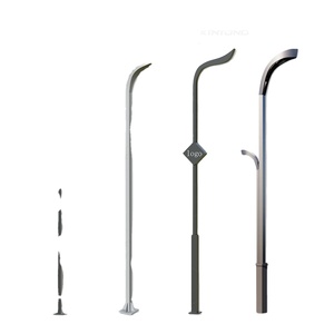 Poteau de lampadaire solaire extérieur en acier galvanisé 4m 5m 6m 7m 8m 9m 10m 12m à bras simple ou double - Prix - Product Image 1