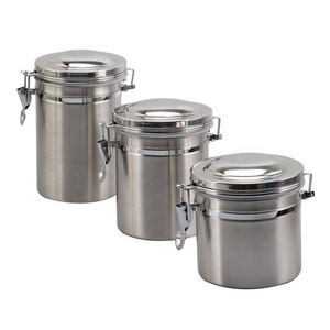 Vente en gros de bidon hermétique en acier inoxydable pour la cuisine Bocal en acier inoxydable pour le stockage du thé, du sucre et des grains de café - Product Image 2