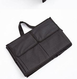 Vente flash - Organisateur de coffre de voiture pliable de grande capacité personnalisé, multi-poches, polyester 600D avec filet élastique pour le rangement - Product Image 6