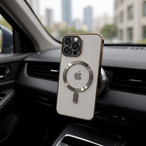 Custodia DAM Metallic Design in TPU+PC galvanizzata per 15 Pro Max con anello magnetico - Product Image 2