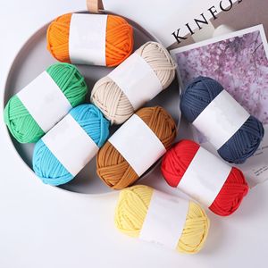 Charmkey 68% coton 32% nylon <span class=keywords><strong>Crochet</strong></span> fil à tricoter <span class=keywords><strong>pour</strong></span> tricoter à la main Chunky Tube fil points-peigné moyen #4 fil - Product Image 2