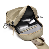 Sac à bandoulière personnalisé avec logo, sac de sport et de loisirs pour homme, sac de poitrine en nylon imperméable avec prise casque
