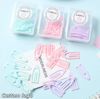 Clips de bureau en plastique personnalisés avec logo, couleur macaron, grands et petits, design créatif en forme de bateau, pour organisation de bureau, marque