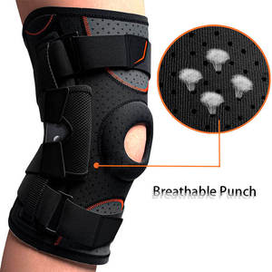 Genouillère articulée réglable en néoprène avec coussinet de gel rotulien ouvert, stabilisateurs latéraux à ressort et compression pour soulager les douleurs au genou chez l'adulte - Product Image 3