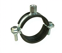 Support de fixation robuste en acier galvanisé avec joint en caoutchouc EPDM pour tuyaux, pince de suspension en forme de O pour tuyaux