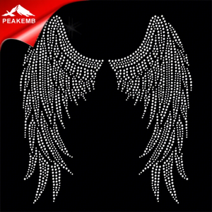 Transfert thermocollant Ailes d'ange en strass pour T-shirt - Product Image 1