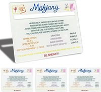 Lecteur de lignes pour le jeu de Mahjong avec règles, 4 packs d'outils de détection de lignes |   Guide de lecture en acrylique pour le mahjong, évite de sauter des lignes