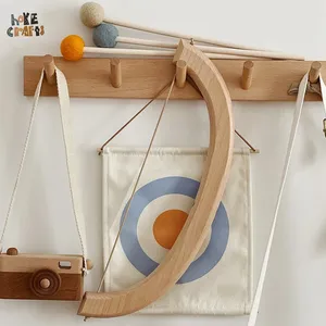 Juguete de arquería para niños, accesorios de juego para interior, arco de madera