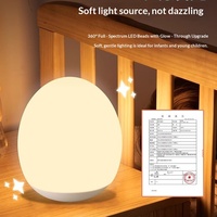 Lámpara Nocturna de Silicona para Bebés, Protección Ocular, Lámpara de Noche para Dormitorio Infantil, Lámpara de Mesa Recargable Relajante