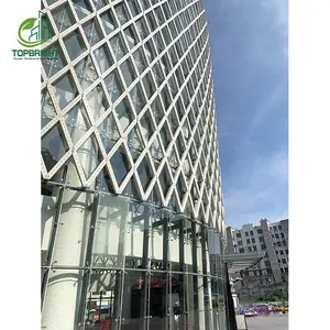 Topbright商店正面无框蜘蛛玻璃墙立面建筑玻璃幕墙系统