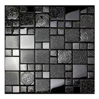 Carreaux muraux en verre KST modernes, texture brique, 300x300mm, finition brillante pour crédence de cuisine, résistants à l'usure pour l'intérieur