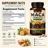 Comprimés de racine de Maca de qualité supérieure, en gros, marque privée, supplément alimentaire naturel biologique pour la gestion de l'énergie