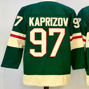Maillots de hockey cousus pour hommes 43 Quinn Hughes 12 Matthew Boldy 7 Brock Faber 97 Kirill Kaprizov 29 Marc-<span class=keywords><strong>Andre</strong></span> Fleury - Product Image 4