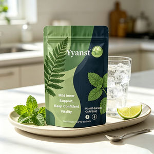 Café Botánico de Maca a Base de Plantas con Cafeína, 10g*10 Sobres, Diseño de Hojas Bicolor Verde y Azul Oscuro, Bolsa con Base, Venta al por Mayor OEM para Adultos - Product Image 5
