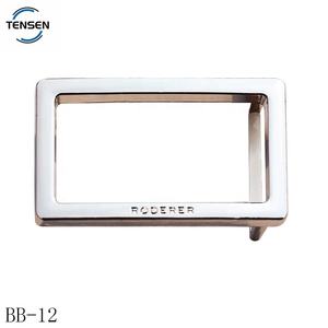 ガンメタルブランドレザー調整可能ピンバックル生地カバーベルトバックルメーカー別亜鉛合金製 - Product Image 4