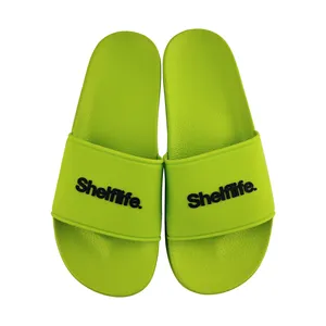 Greatslides Oem özel marka logosu slaytlar, lastik terlik erkekler için moda Sandal kaymak terlik Pvc 2022 slaytlar