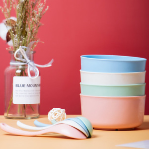Bol en paille de blé rond 120 ml, bol pour repas d'enfants, vaisselle écologique - Product Image 2