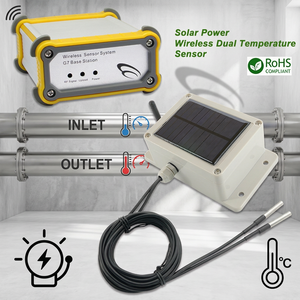 Sensor de Temperatura Industrial a Prueba de Agua con Energía Solar para IoT, Tecnología Inteligente LoRa WAN, Ethernet Inalámbrico LAN, Temperatura de Entrada y Salida de Agua - Product Image 1