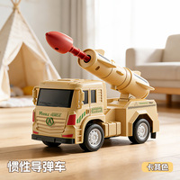 Nouveau Jouet Lanceur de Missiles Simulé à Inertie en Plastique pour Enfants, Modèle de Véhicule de Transport d'Ingénierie à Friction à Rétrofriction, Mini Voiture pour