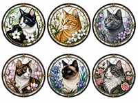 Plaque Métallique Murale Vintage Rustique Chat Noir et Blanc Motif Floral pour Décoration Murale Maison Salon Vente en Gros Personnalisée