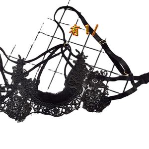 Ferretto pizzo ricamo <span class=keywords><strong>Cupless</strong></span> reggiseno slip Set Lingerie erotica biancheria intima Plus Size donne grasse Sexy Harness <span class=keywords><strong>Cupless</strong></span> <span class=keywords><strong>Bra</strong></span> - Product Image 6