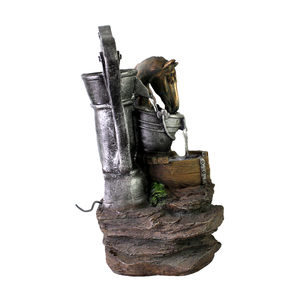Resin Outdoor Cowboy Waterfall <strong>Fountain</strong> Indoor Water <strong>Horse</strong> <strong>Fountain</strong> for Decor