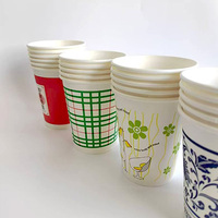 Taza de café de papel al por mayor desechable doble papel pintado taza logotipo personalizado