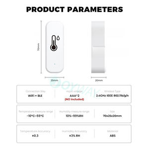 Accueil Iot Mini plastique numérique sans fil Wifi <span class=keywords><strong>Smart</strong></span> <span class=keywords><strong>Thermo</strong></span> thermomètre et hygromètre hygromètre - Product Image 5