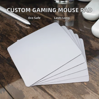 Tapis de souris personnalisé en caoutchouc recyclable de petite taille, promotionnel, personnalisable, blanc, imprimable en DIY