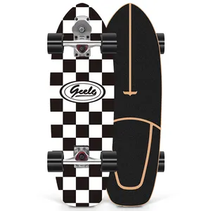 Nouveau style de planche à roulettes professionnelle de couleur personnalisée Maple Land Carver Surf Skate