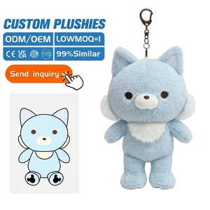 Porte-clés Ours en Résine Acrylique Doux au Toucher, Figurine de Chiot Réaliste, Pendentif en Coton PP, Accessoire de Sac Élégant - Product Image 1