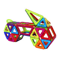 Wellbbplay 128 piezas Bloques de Construcción Magnéticos Huecos Diseño de Empuje y Arrastre Juguete Educativo de Inteligencia para Niños