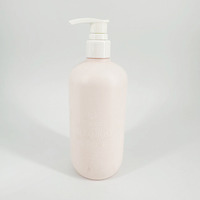 Bouteille soufflée en PE de 400 ml, toucher doux, pour lotion, shampoing, gel douche, soin des cheveux
