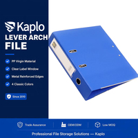 Organizador de Archivos de Oficina Kaplo A4 de 80 mm, PVC, Borde Metálico, Tirador de Dedo, Archivador de Palanca, Resistente, para Almacenamiento/Archivo de Documentos