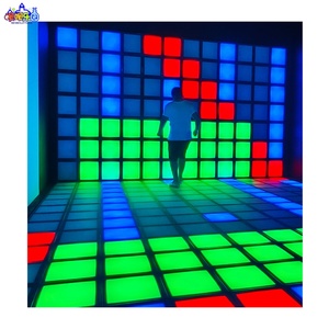 Technologie de détection de mouvement ODM Carreaux de piste de danse d'éclairage Lumière de <span class=keywords><strong>marelle</strong></span> interactive Plancher à LED actif Plancher à LED de jeu interactif - Product Image 2