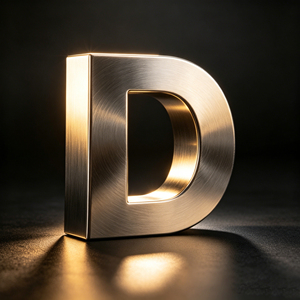 Gold metallic LED illuminated letters, custom logos, LED illuminated signs, 2700K warm <b>white</b> light, easy installation - Product Image 2