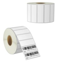 Roll Label Thermal Langsung Tahan Lama 1" X 3" Putih, Stiker Barcode Inventaris untuk Printer Label Thermal Zebra Rollo, Dapat Digunakan Kembali
