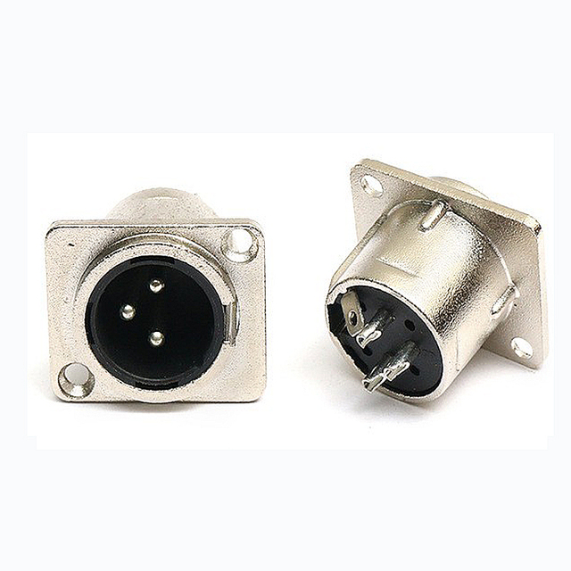 XLR Male Connector 3 Pin 5 Pin 7 Pin XLR Jack Metal Housing Panel Mount Connector for Speaker Box