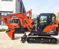 Excavadora Hidráulica DOOSAN DX60 Usada y Confiable en Stock, Entrega Rápida, Mini Excavadora de Alta Calidad de 6 Toneladas con Giro de Cola Cero
