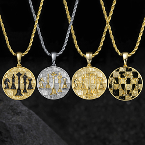 Gioielli Personalizzati con Pendente in Zirconia di Grado 5A, Stile Punk, Placcato Oro, alla Moda, Stile <span class=keywords><strong>Rap</strong></span> <span class=keywords><strong>Hip</strong></span> <span class=keywords><strong>Hop</strong></span> per Feste e Regali - Product Image 1
