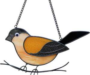 Attrape-soleil mural en verre coloré en forme d'oiseau colibri moderne, décoration pour fenêtre, maison, jardin, balcon, cadeaux pour les amoureux des oiseaux - Product Image 6