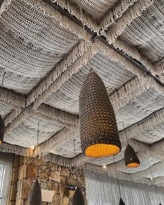 Couverture de soleil Boho en <span class=keywords><strong>macramé</strong></span> faite à la main personnalisée avec frange pour la décoration de patio de jardin de plage Parasol extérieur en <span class=keywords><strong>macramé</strong></span> - Product Image 4