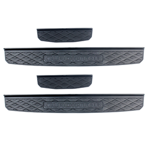 4 pezzi di copertura nera della piastra di ingresso delle protezioni del davanzale della porta adatta per Jeep Gladiator 2020 accessori per 4 porte - Product Image 1