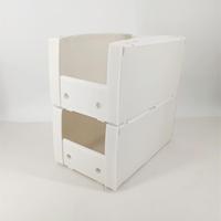 Boîte en plastique empilable à boucle à clipser réutilisable, usage industriel pour le tri des chaussures et des vêtements en entrepôt