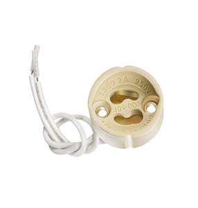 Portalámparas <span class=keywords><strong>GU10</strong></span> de Cerámica con Cable de Silicona de 10cm, AC85-265V, Garantía de 2 Años para LED/Halógeno, Venta Directa de Fábrica - Product Image 1