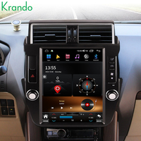 Krando 12.1 pouces autoradio pour Toyota Prado 2014 2015 2016 2017 voiture vidéo GPS sans fil CarPlay Android Auto Tesla écran