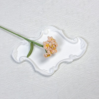 DREA Bouquet de fleurs artificielles en laine tricotées à la main, motif mignonnes-fleurs, pour cadeaux d'anniversaire et de Noël, vente en gros