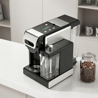 Machine à café Dolce Nesp Pod 3-en-1 semi-automatique multifonctionnelle électrique en plastique, 19 bars de pression, carton de lait français