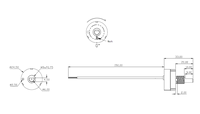 Capteur d'angle à effet Hall TOPVR 0-5 V Mesure sans contact Encodeur à induction magnétique MA24 Rotation 360° 24 mm